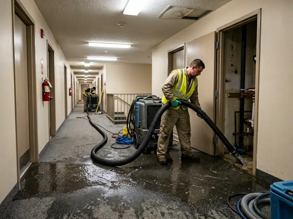 multi-unit-apartment-hallway-f-005 — frequently asked questions, Emergency Burst Pipe Water Extraction & Removal in Belle Ro…